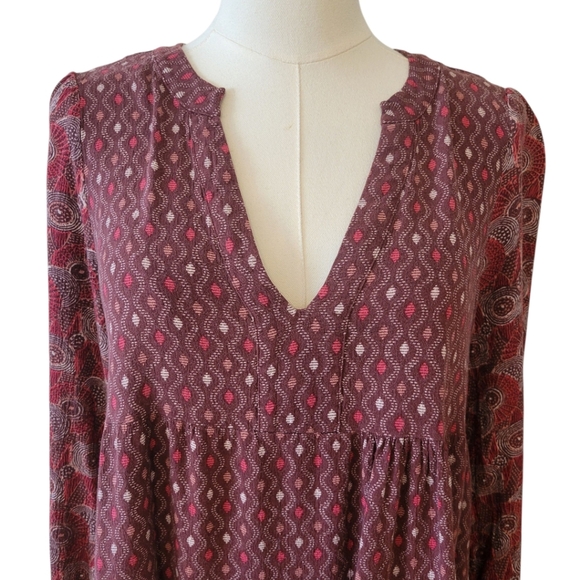 Maeve by Anthropologie Brown Boho Granny Dress Size Medium - Picture 4 of 7